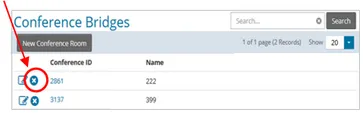 Delete Conference Bridge