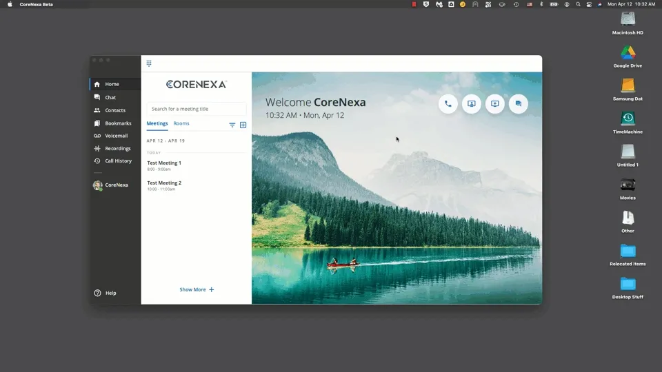 Joining a meeting in CoreNexa