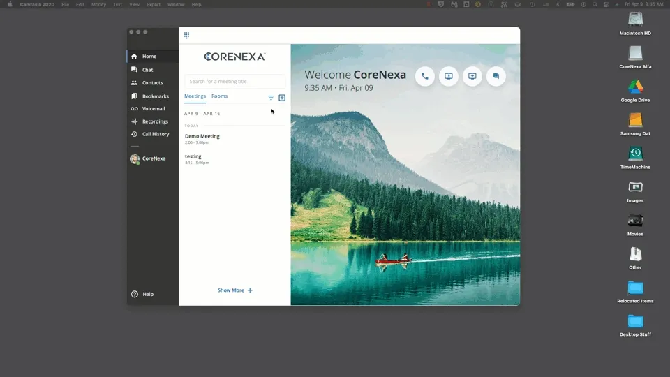 Starting a chat in CoreNexa